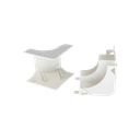 Esquinero interior, para uso con canaleta T45, Material PVC Rígido, Color Blanco Mate