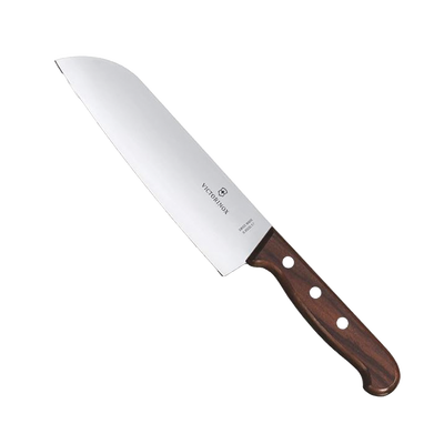 [6.8500.17G] Cuchillo Santoku Wood de 17 cm, Filo con Corte Recto, Estilo Japonés