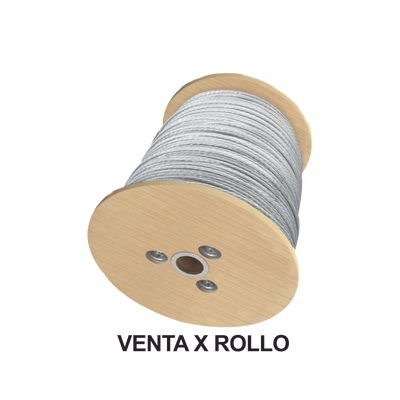 [S-RET-18-RS/2000] Rollo de Retenida de 1/8" de Acero Galvanizado 7 Hilos (2000 metros).
