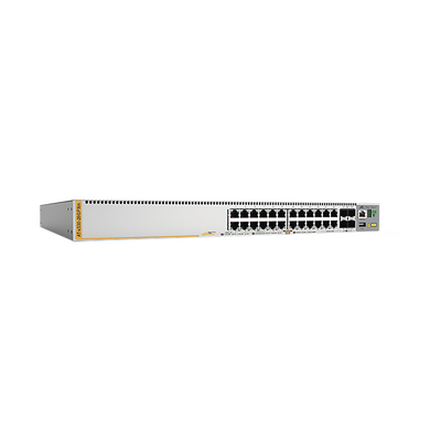 [AT-X530-28GPXM-10] Switch PoE+ Stackeable Capa 3, 20 puertos 10/100/1000 Mbps + 4 x 100M/1G/2.5/5G-T + 4 puertos SFP+ 10 G, hasta 740 W, fuente redundante