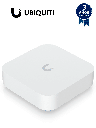 Consola UniFi Express Gateway con 1 puerto WAN RJ45 y 1 puerto LAN RJ45, ofrece mayor rendimiento de ruteo y es administrable a través del servidor UniFi Network
