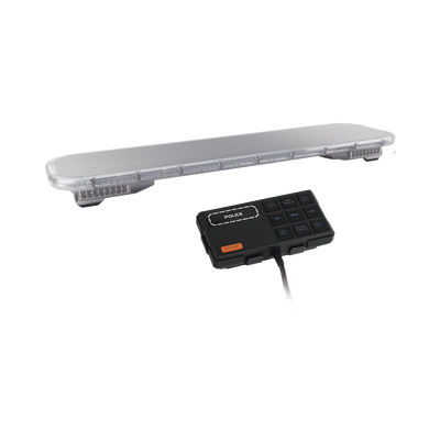 [X75RB] Barra de luces LED de 46" Rojo/Azul , De 132 LEDs, Sirena, Bocina y Controlador Incluido, Ideal para Equipar Unidades de Seguridad Publica