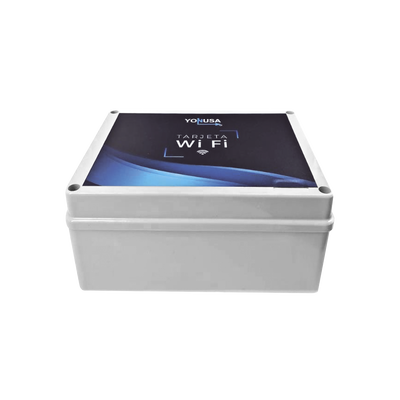 [TARJET-WIFI-LITE] Modulo WIFI LITE con gabinete para uso en Energizadores YONUSA / Aplicación sin costo / Botón de Pánico/ 1 Salida Propósito General