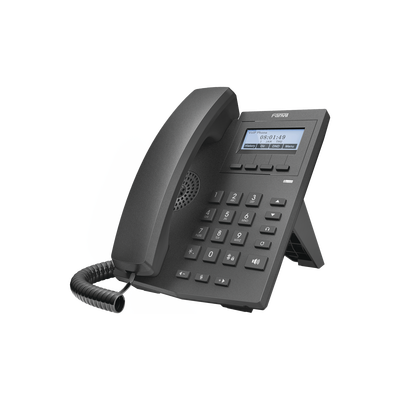 Teléfono IP empresarial para 2 lineas SIP con pantalla LCD 128 x 48 Px y conferencia de 3 vías, PoE