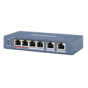 Switch PoE+ / No Administrable / 3 Puertos 10/100 Mbps 802.3 af/at (30 W) + 1 Puerto 10/100 Mbps Hi-PoE (60 W) / 2 Puertos 10/100 Mbps Uplink / Modo Extendido hasta 300 Metros / 60 W