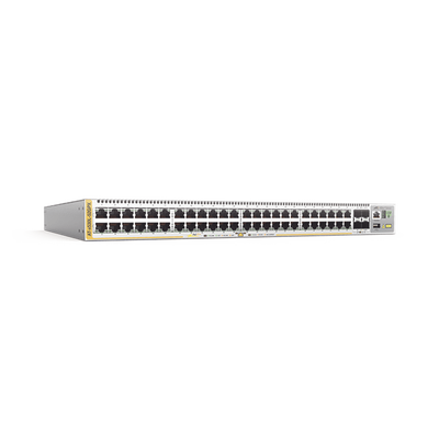 [AT-X530L-52GPX-10] Switch PoE+ Stackeable Capa 3, 48 puertos 10/100/1000 Mbps + 4 puertos SFP+ 10 G, hasta 740 W, fuente redundante