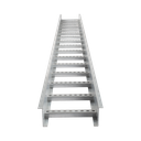 Escalera de Aluminio Portacables / Perfil Z / Peralte 3 1/4" /Paso 9" / Ancho 6" / 3.66 metros / Capacidad Máx. 137 Cables / Incluye Cople Union y Tornillería