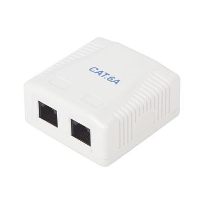 [LP-WP-39-C6A] Caja de Pared con 2 Puertos, Incluye 2 Jacks UTP Cat6A