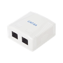 Caja de Pared con 2 Puertos, Incluye 2 Jacks UTP Cat6A
