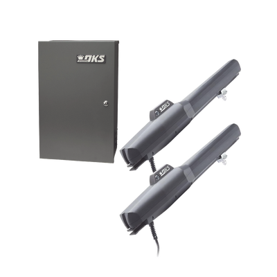 [KIT-6006-DKS] Kit de Operadores Abatibles 6006 de Doorking / Para Puertas de Hasta 5.5 Metros  / Soporta Respaldo de Baterias