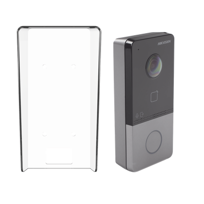 [DS-KV6113-PE1(C)/K] Kit Videoportero IP + Carcasa protectora 2 Megapixel  / PoE Estandar / IP65  / Apertura desde Hik-connect / Soporta 1 Departamento y Hasta 6 Monitores / Soporta Tarjetas Mifare / 1 Salida Relay