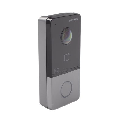 [DS-KV6113-PE1(C)] Videoportero IP 2 Megapixel / PoE Estandar / IP65  / Apertura desde Hik-connect / Soporta 1 Departamento y Hasta 6 Monitores / Soporta Tarjetas Mifare / 1 Salida Relay