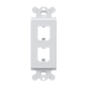 Marco de Módulo Dúplex, Para Placas Frontales Estándar GFCI, Acepta 2 Módulos Mini-Com, Color Blanco