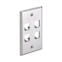 Placa de Pared Vertical, de Acero Inoxidable, Salida Para 4 Puertos Mini-Com