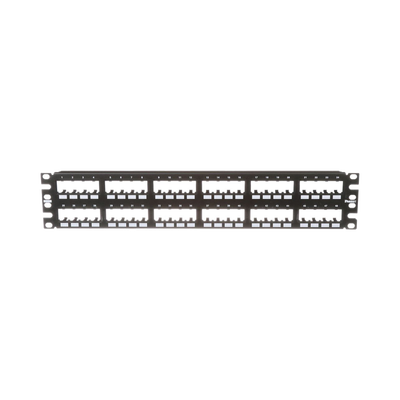 [CPP48FMWBLY] Panel de Parcheo Modular Mini-Com (Sin Conectores), Plano de Instalación al Ras, Sin Blindaje, de 48 Puertos, 2UR
