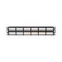 Panel de Parcheo Modular Mini-Com (Sin Conectores), Plano de Instalación al Ras, Sin Blindaje, de 48 Puertos, 2UR