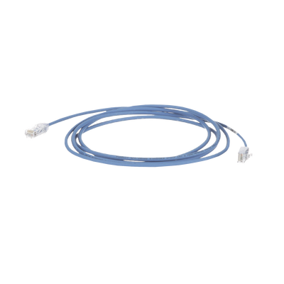 [UTP28SP25BU] Cable de Parcheo TX6, UTP Cat6, Diámetro Reducido (28AWG), Color Azul, 7.62 Metros (25 Pies)