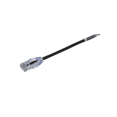 [UTP28SP45BL] Cable de Parcheo TX6, UTP Cat6, Diámetro Reducido (28AWG), Color Negro, 13.72 Metros (45 Pies)