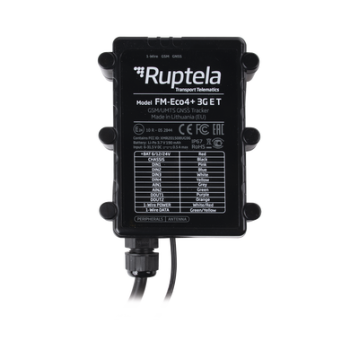 [ECO4PLUS3GET] Localizador vehicular 3G / Antena Satelital Externa / Contra agua y polvo IP67 / RFID / Apagado de motor a distancia / Anti Jammer