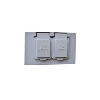 [TR-0611] Tapa Dúplex Horizontal con Contratapa / Auto-cierre de aluminio Tipo RR / Placa Intemperie