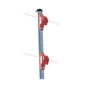 Aislador de Paso color Rojo reforzado para cercos eléctricos, resistente al clima extremoso