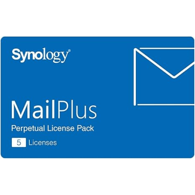 [MAILPLUS 5 LICENSES] Paquete de Licencias Synology MailPlus | 5 Cuentas de Correo Electrónico Activas | Licencias Permanentes | Compatible con Soluciones High-Availability | Migración a Otro Synology NAS.