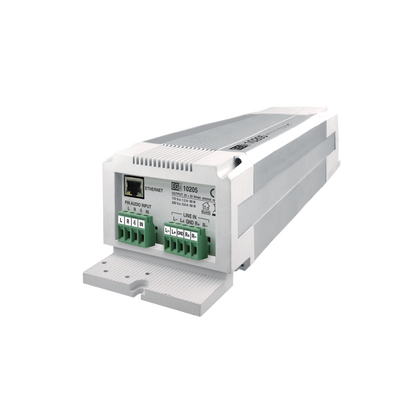 [10205] ETAPA DE POTENCIA DE AUDIO IP 2X25W O 1X50W EN FORMATO CARRIL DIN ESTÉREO/MONO