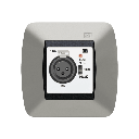 BASE DE ENTRADA MICROFÓNICA XLR PREAMPLIFICADA. BLANCO