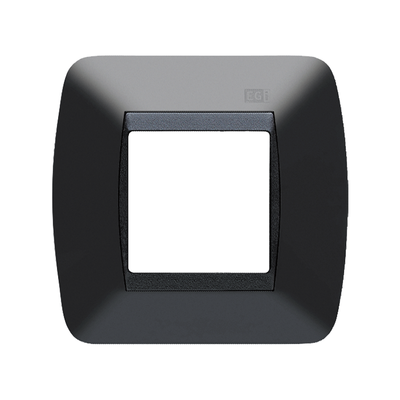 [1801/NE] Embellecedor EGI 1 Modulo Para Caja Universal. Negro