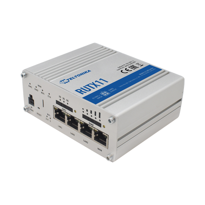 [RUTX11] Router Industrial LTE 4.5G Cat 6 / 300 Mbps / WiFi 5 Dual Band / 4 Puertos Gigabit / Doble SIM / GNSS / PoE