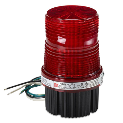 [FB2LED-012024-R] Estrobo Fireball® LED Luz de advertencia, Listado por UL y cUL de 12-24 VCD Color Rojo