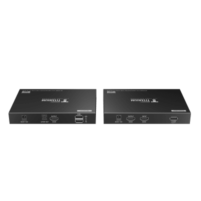 [TT676KVM] Kit extensor KVM (HDMI y USB) hasta 70 metros | Resolución 4K @ 60 Hz | Cat 6, 6a y 7 | IPCOLOR | CERO LATENCIA | HDR10 | Salida Loop | Puerto S/PDIF | Uso 24/7 | Transmite el Video y Controla tu DVR vía USB a distancia.