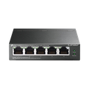 Switch PoE No Administrable de Escritorio / 5 puertos 10/100 Mbps / 4 puertos PoE af / Presupuesto 41 W / Modo extensor PoE hasta 250 metros / Calidad video prioritaria