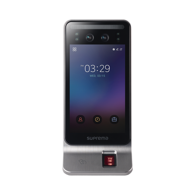 [FSF2ODB] Lector Multi-tecnologia con detector de cubrebocas- Reconocimiento Facial, Huella, Tarjeta Móvil y lector de RFID(125kHz EM & 13.56 Mhz MIFARE)  Compatible con BioStar2,  Uso para Control de Acceso y Asistencia