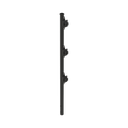 Poste de Paso Negro de 0.75m para Cerca Electrificada. Tubo Galvanizado cal. 18 de 1"Diam. con Tapón y 3 Aisladores Instalados.