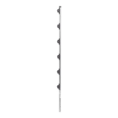 [SYS-POST-10] Poste con 6 Aisladores de PASO  para Cerca Electrificada. Tubo Galva. de 1.4m, cal. 18 de 1" Diam. (Sin pintar).
