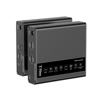 [TT-676E] Kit Extensor HDMI para distancias de 70 metros / Resolución 4K x 2K@ 60 Hz/ Cat 6, 6a y 7 / IPCOLOR / CERO LATENCIA / SIN COMPRIMIR / Uso 24/7 / Puerto S/PDIF / Salida Loop / Alimente solo el Tx (PoC) / Control IR