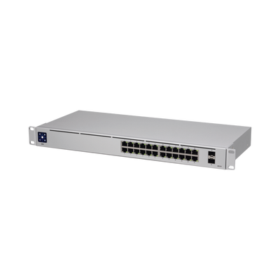 [USW-24] UniFi Switch USW-24, Capa 2 de 24 puertos 10/100/1000 Mbps + 2 puertos 1G SFP, pantalla informativa