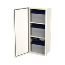 Gabinete Acero Galv. para 3 Bat. PL110D12. Puerta Sin Ventilación. Acc. de piso o poste No incluidos (400 x 1060 x 300mm).