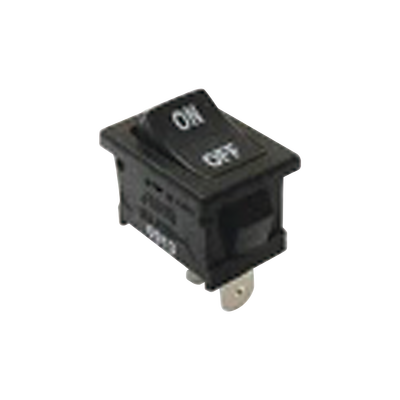 [612-RA11431100] Interruptor Rocker SPST Off-On, Poliamida Negro, 11 Amp., Hasta 125 Vca, Contacto en Plata, 4.8 mm