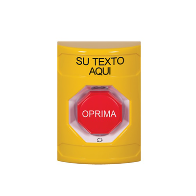 [SS2-209-ZA-ES] Botón de Texto Personalizado en Español, Girar para restablecer