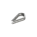 Guardacabos/cuello 1/4" acero con electro galvanizado.