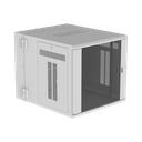 Gabinete PanZone de Montaje en Pared, de 19in, Puerta con Ventana de Seguridad, 12 UR, 762mm de Profundidad, Color Blanco