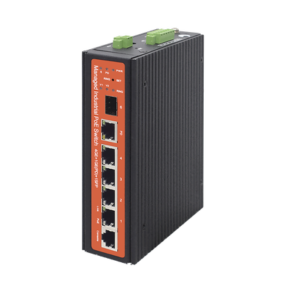 [WI-PMS305GF-I] Switch industrial de 4 puertos Gigabit PoE (pasivo 24V / 802.3af/at/bt)