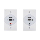 Kit Extensor HDMI en PLACAS DE PARED para distancias de 40 metros / Resolución 1080P @ 60 Hz / Cat 6/6A/ 7 / HDR/ Cero Latencia / Soporta Control Remoto / Placa de pared de 2.74 x 4.49” (tamaño estándar de EE.UU.).