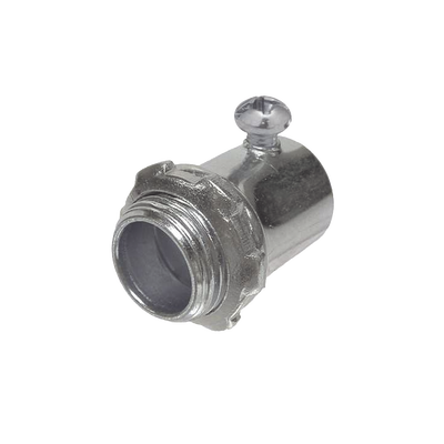 [HUB-2002] Conector de 1/2" (13 mm) para Pared Delgada con Tornillo.