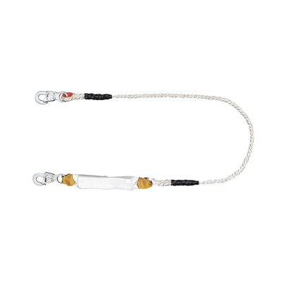 [5430-15-D] Amortiguador con Cable de Protección de  Nylon y 2 Ganchos de Seguro Doble.