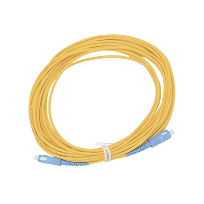 Jumper de Fibra Óptica Simplex, Monomodo, con Conectores SC/UPC-SC/UPC, de 20 Metros