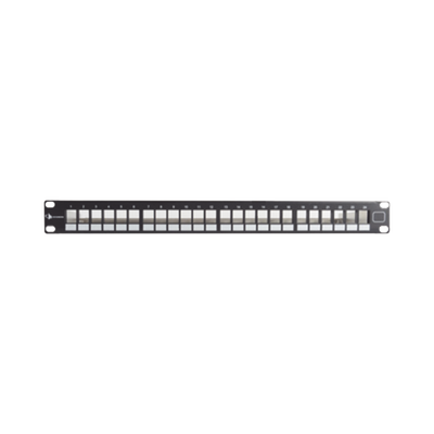 [KPNL-F1-24-01S] Patch Panel UTP Keystone de 24 Puertos Modular (Vacío), Plano, 1UR, Compatible con Jacks Keystone UTP Z-MAX y MAX
