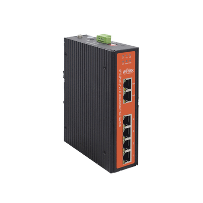 [WIPS206IV2] Switch industrial 4 puertos Fast Ethernetcon POE 802.3af/at + 2 puertos UPLINK gigabit